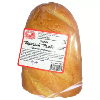 Батон нарезной тамбовский 180 г тамбовский хлебокомбинат