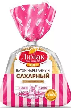 Батон Сахарный нарезанный 180 г Лимак