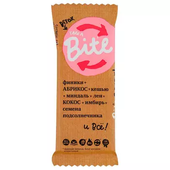 Батончик Bite! 45гр абрикос миндаль