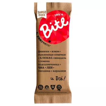 Батончик Bite! 45гр клюква тыквенные семечки