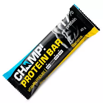 Батончик чамп протеиновый 45 г банановый леовит