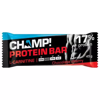 Батончик чамп протеиновый 45г шоколадная вишня Леовит