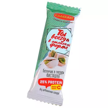 Батончик славком 40г протеиновый фисташка