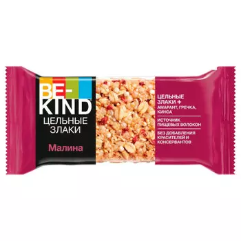 Батончик злаковый би-кайнд 30 г малина