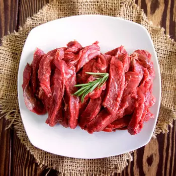 Бефстроганов экстра из говядины сп мясо молодых бычков