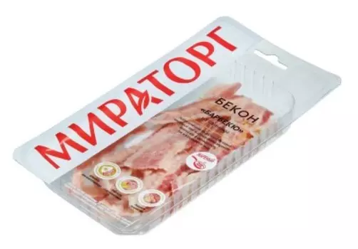 Бекон барбекю из свинины охл 80 г мираторг