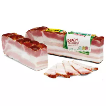 Бекон венгерский в/к в/у кусок 300г велком