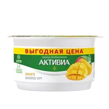 Биойогурт активиа 110 г 3% манго