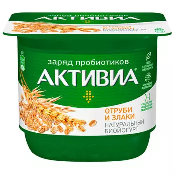 Биойогурт активиа 150 г 2, 9% отруби злаки