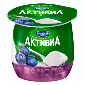 Биойогурт активиа 170 г 2, 7% черника густой
