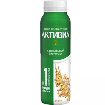Биойогурт активиа 260 г 1, 6% злаки пл/бут