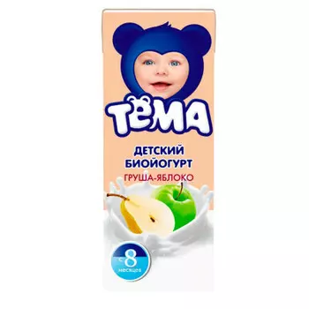 Биойогурт Тема 210г 2,8% груша яблоко питьевой