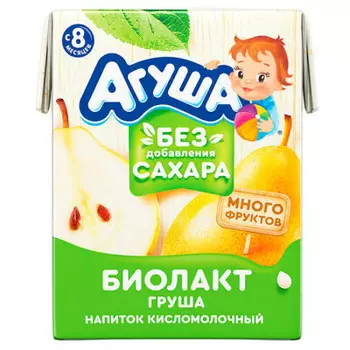Биолакт агуша 0.2 л 2, 9% груша с 8-ми месяцев