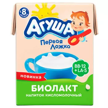 Биолакт агуша 0.2 л 3, 4% с 8-ми месяцев