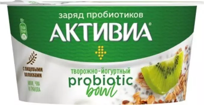Биопродукт активия 135 г 3, 5% творожно-йогуртовый киви чиа гранола