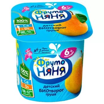 Биотворог Фрутоняня 100 4,2% с грушей