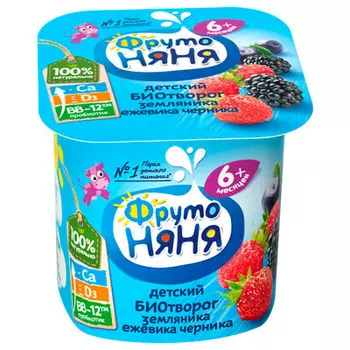Биотворог ФрутоНяня 100 4,2% с лесными ягодами