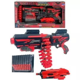 Бластер джунфа с аксессуарами и мягкими снарядами 40 шт красно-черный fj015