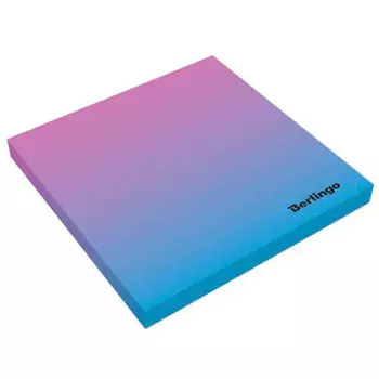 Блок самоклеящийся Berlingo ультра стик 75*75мм 50л розовый/голубой градиент 295147