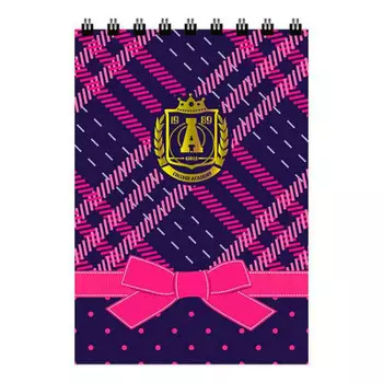 Блокнот а7 40л клетка Модный колледж гребень бл7-мдк