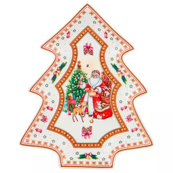 Блюдо 26*21*3.5 см Lefard новогодняя коллекция 586-441