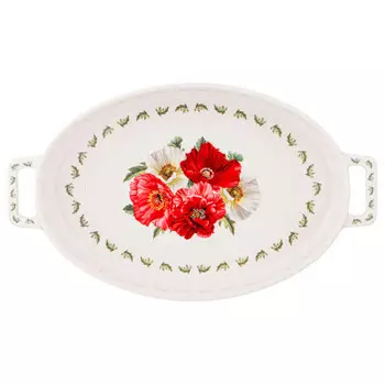 Блюдо 36, 5*21*6 лефард маки овальное ручки 104-772