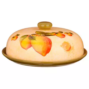 Блюдо для блинов 23см Agness лимоны крышка 358-1129