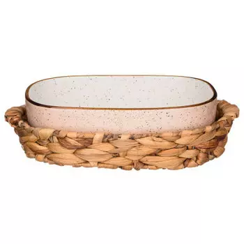 Блюдо для запекания 1200 мл 29, 5*20*8 см бронко природа кремовое плетеная корзина 263-1090