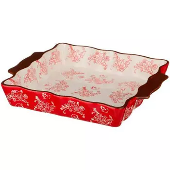 Блюдо для запекания 30*25*5 см Agness керамика красный 536-155