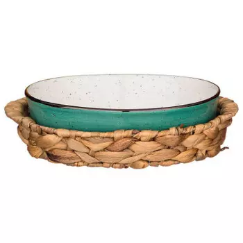 Блюдо для запекания 800 мл 26*17*6.5 см бронко природа мятное плетеная корзина 263-1095