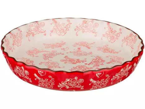 Блюдо для запекания д27*5 см керамика красный 536-150