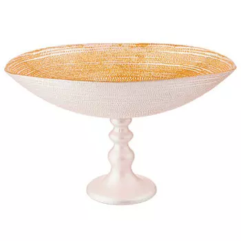 Блюдо на ножке 30 см аксам инспирэйшн голд овальное
