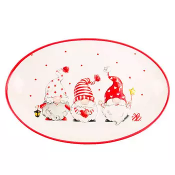 Блюдо сервировочное 29*19*3см Dolomite рельефное сказочные гномы п/у n2520890