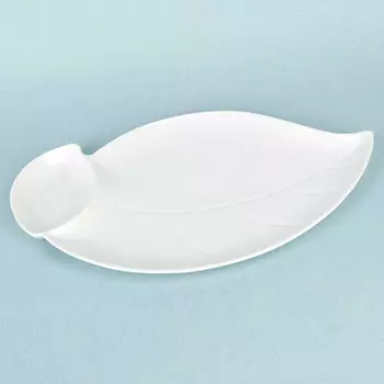 Блюдо сервировочное 33*20*2 см новелли хоум маршмеллоу белое фарфор 530103