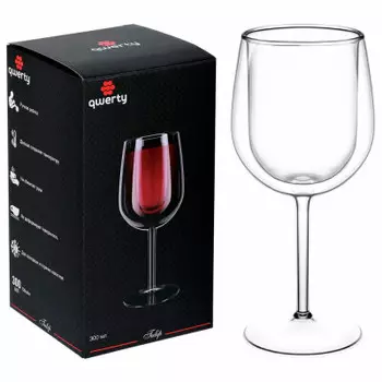 Бокал 300 мл кверти тьюлип стеклянный двойные стенки
