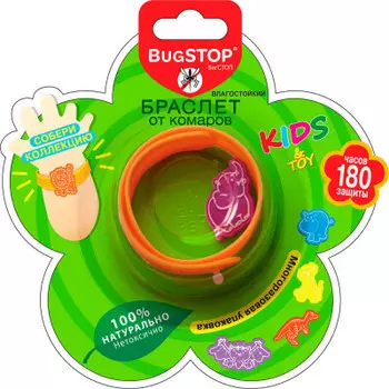 Браслет багстоп кидс от комаров д/детей с 3-х лет 180часов защиты