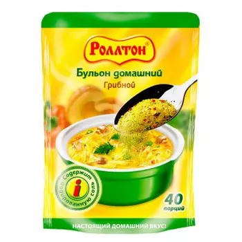 Бульон роллтон домашний 100г грибной в порошке