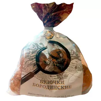 Булочки бородинские 300 г русский хлеб