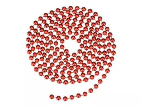 Бусы 0.8 см*2 м красный 858-010