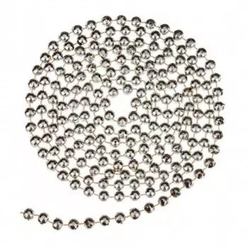 Бусы 0.8 см*2 м серебро 858-012