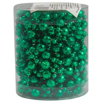 Бусы 5м 8мм форма гальки зеленые sy18zl-85