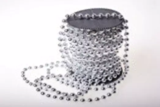 Бусы 8 мм*10 м серебряные на катушке ht1010-9