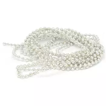 Бусы круглые д1,2см дл2,7м серебро p2/9-12r