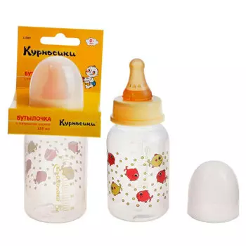 Бутылочка курносики 125 мл полипропилен/латекс мои любимые птички 11144