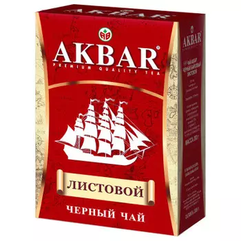 Чай Akbar 200г черный корабль