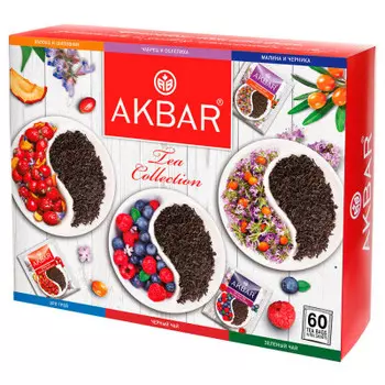 Чай акбар 6*10 пак ассорти
