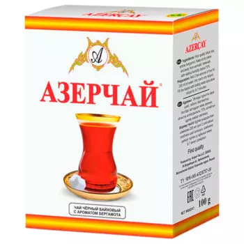 Чай Азерчай 100г черный с бергамотом