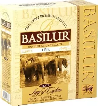 Чай базилур 100 пак*2 г лист цейлона черный