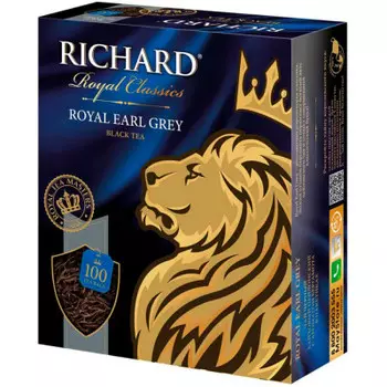 Чай чёрный Richard Royal Earl Grey байховый цейлонский с ароматом бергамота 100шт