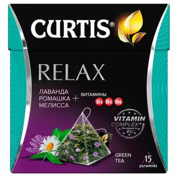 Чай Curtis 15 пир*1.7 г релакс зеленый
